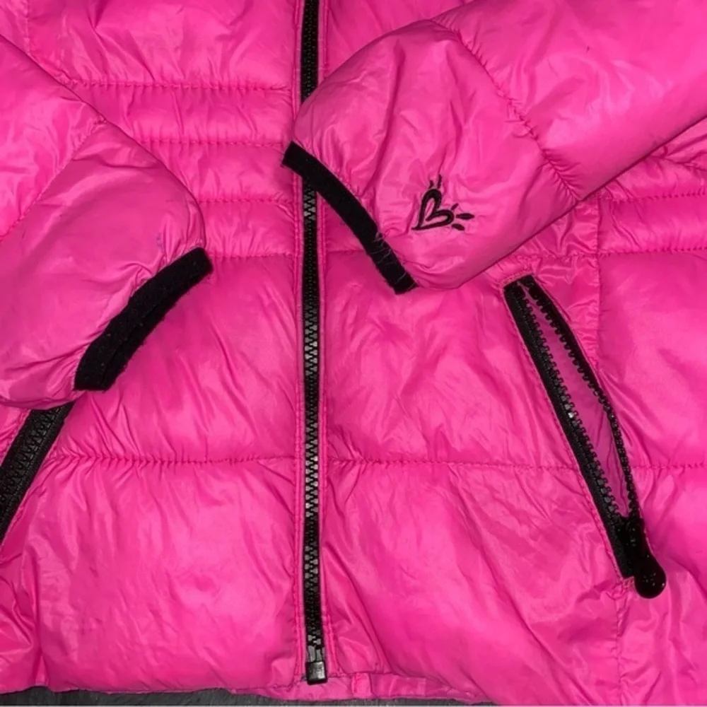 Justice puffy jacket for girls size 12 hot pink‎ lightweight puffer